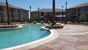 Beautiful commercial pool build for apartments.